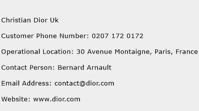 christian dior customer service email.